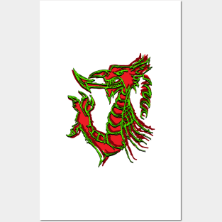 Welsh dragon Posters and Art